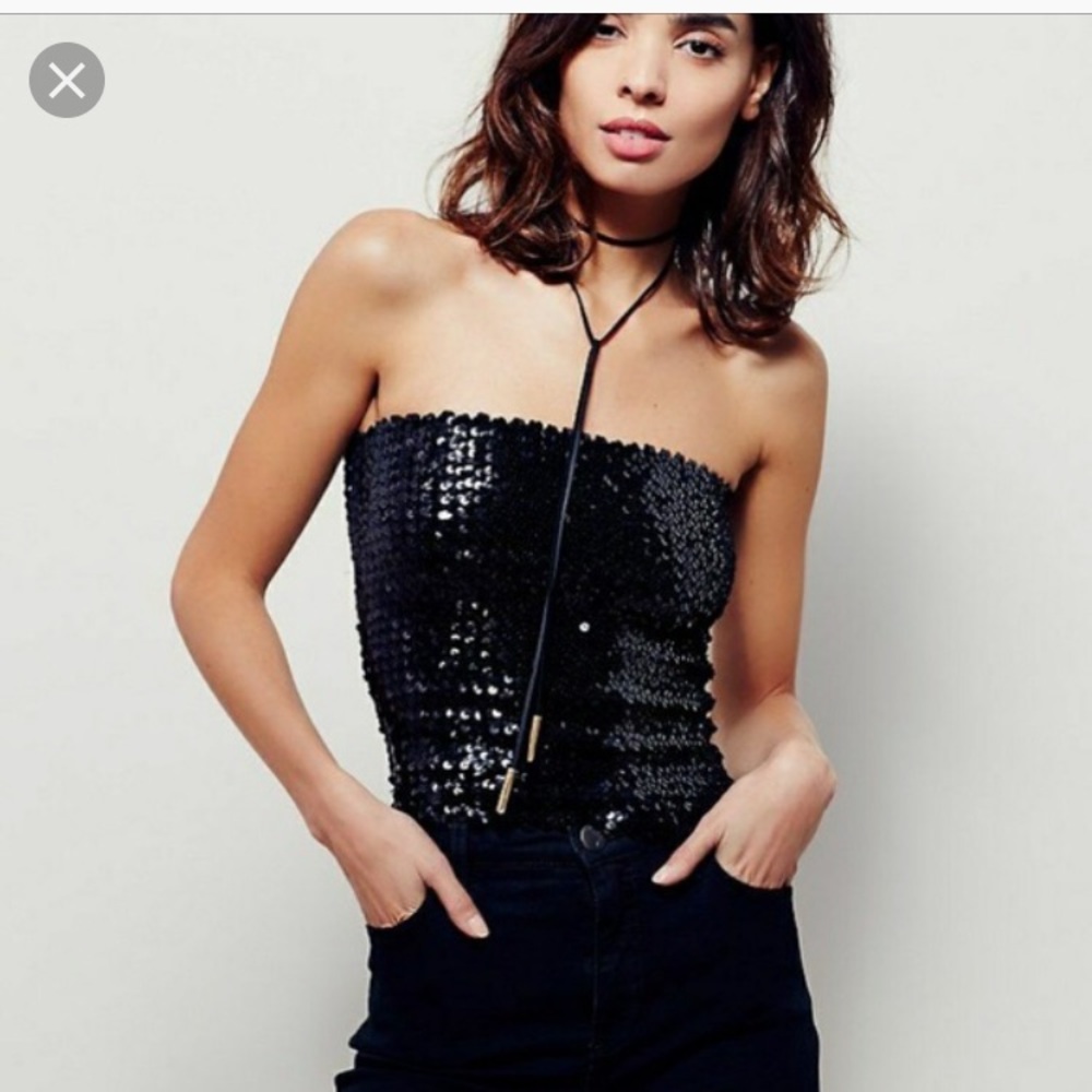 Free people sequin tune top